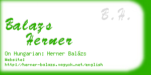 balazs herner business card