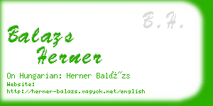 balazs herner business card